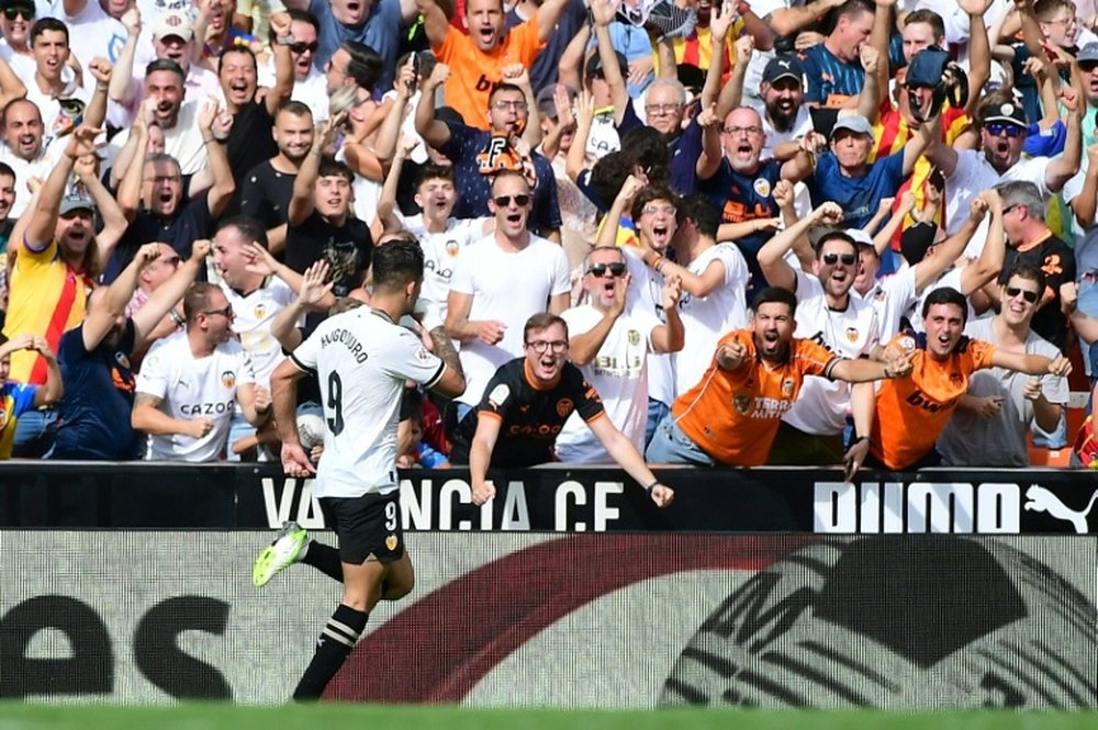 Hugo Duro scored a brace against Atletico. AFP