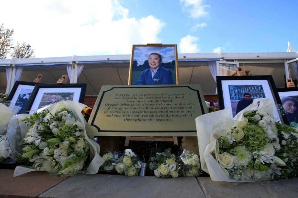 A memorial garden for Vichai has been opened in Leicester. AFP