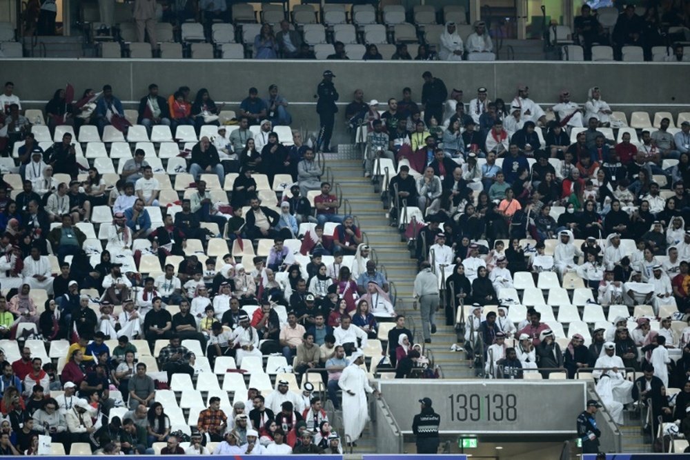 Spectators left early from the Asian Cup opener. AFP