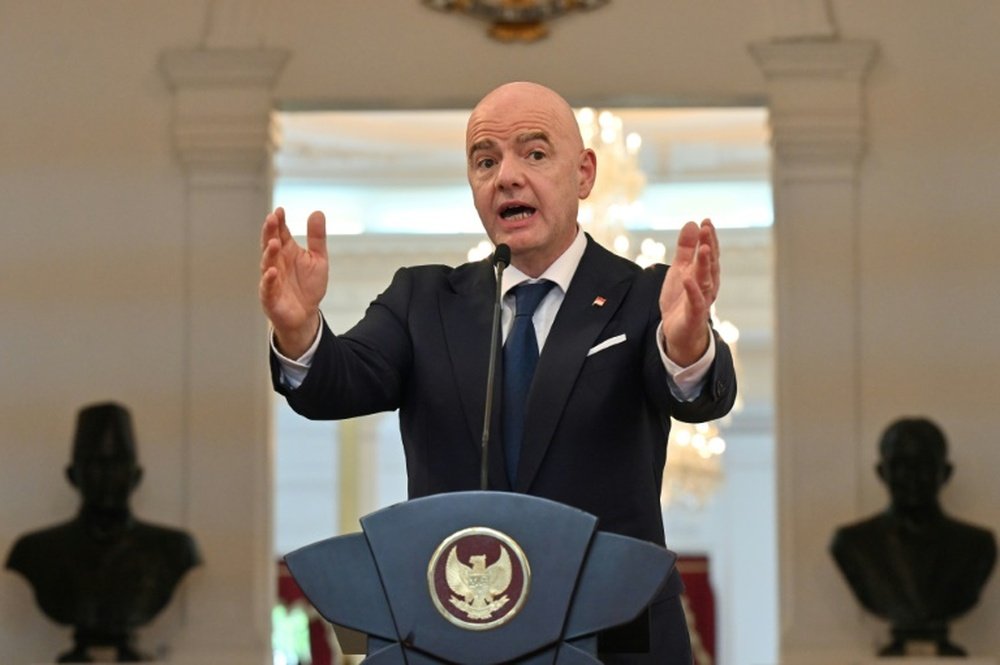 Gianni Infantino is to transform Indonesian football. AFP