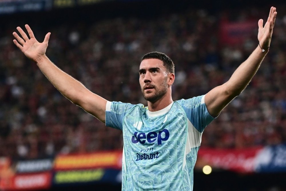 Vlahovic scored his second goal of the new season for Juventus. AFP