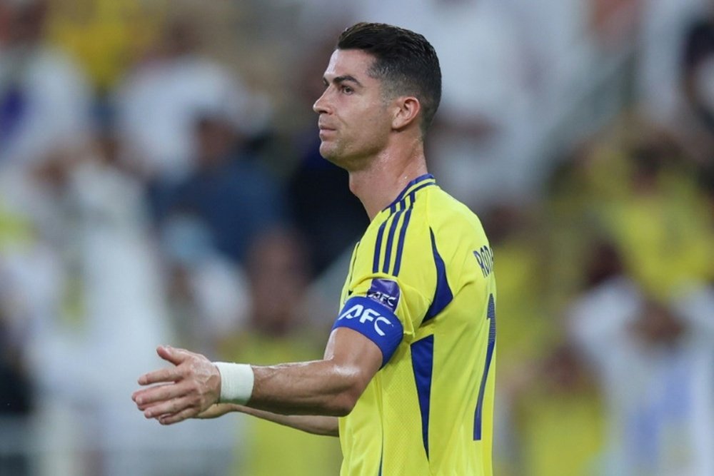 Cristiano Ronaldo cut a frustrated figure. AFP