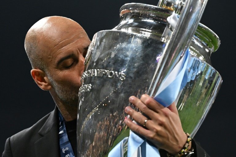 Man City's next target will be retaining the UCL trophy. AFP