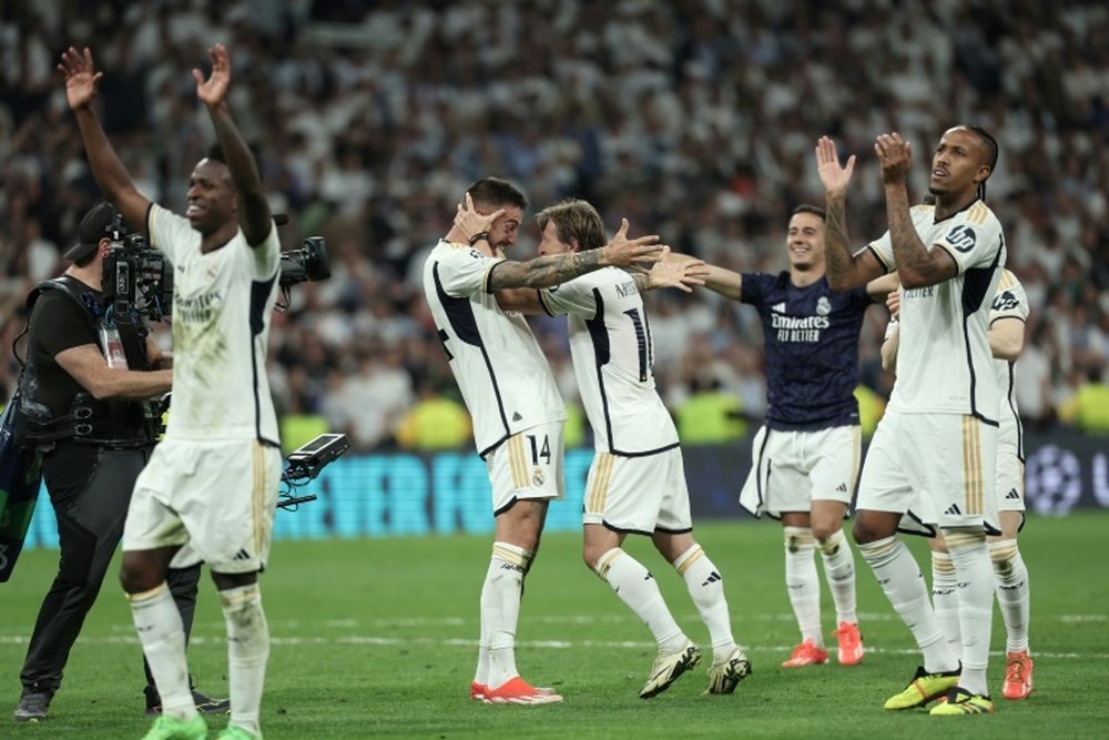 Joselu's brace earned Real Madrid a spot in the Champions League final. AFP