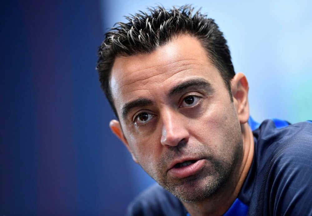 Xavi ahead of 'El Clasico'. AFP