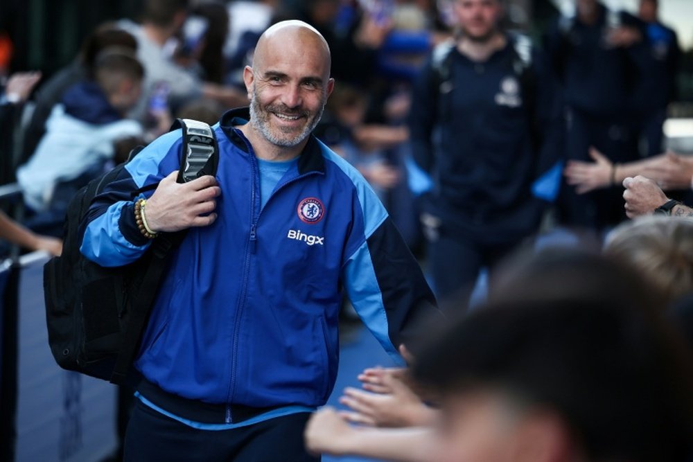 Chelsea boss Enzo Maresca is hoping to create European history. AFP