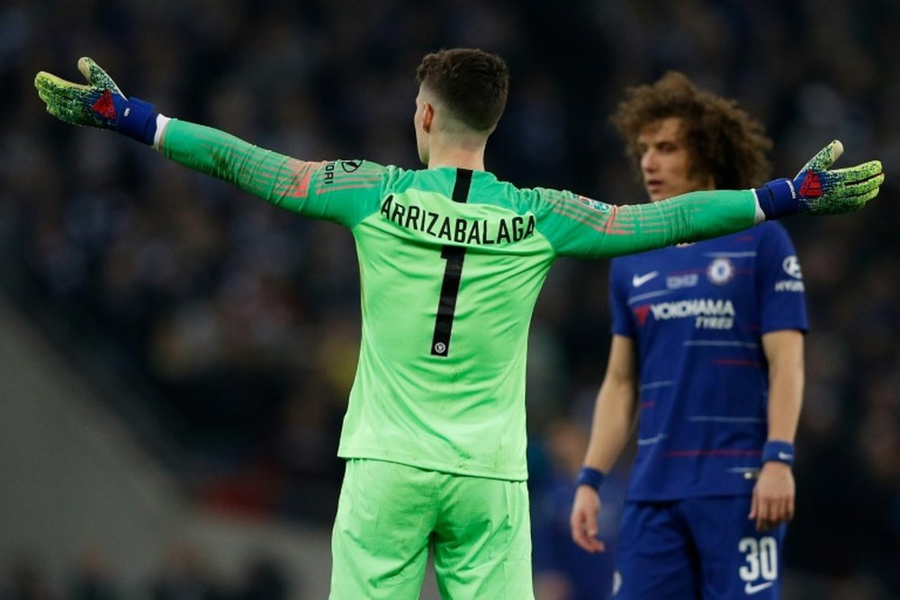 Sarri wanted to sub the keeper during extra-time. AFP