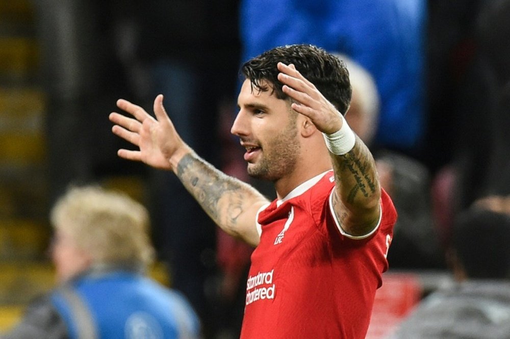 Szoboszlai has starred in Liverpools bright start to the season. AFP
