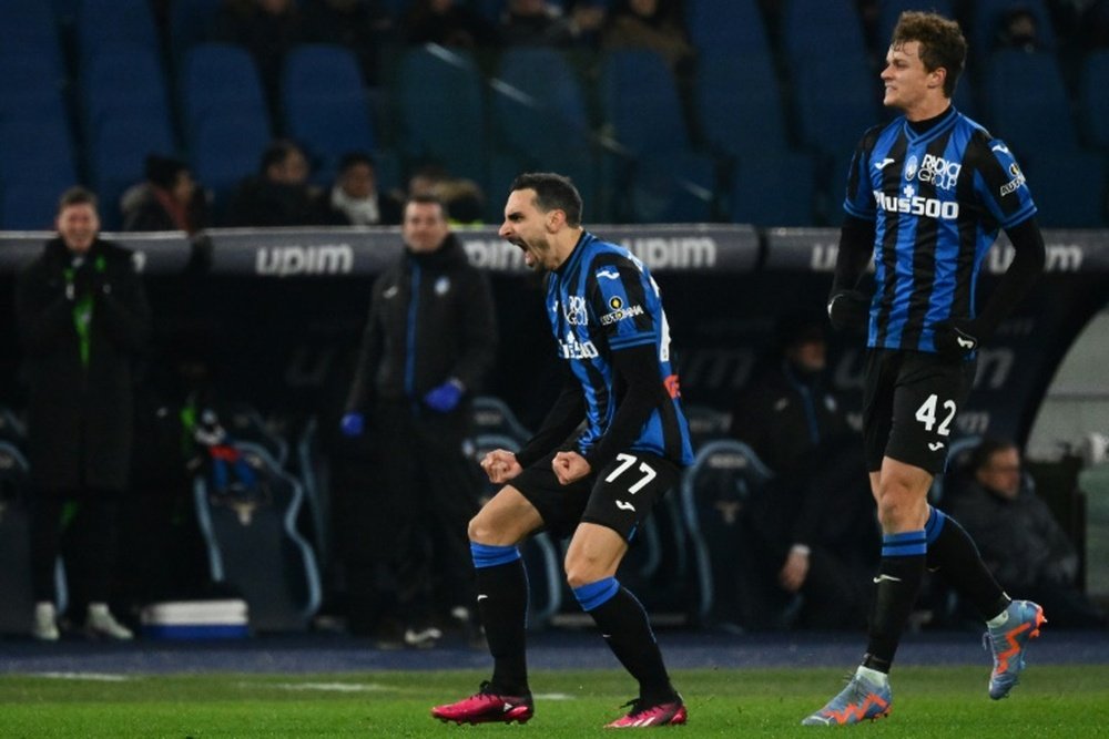 Zappacosta scored one goal for Atalanta against Lazio. AFP