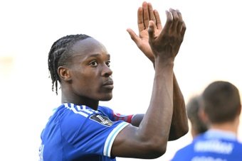 Emanuel Emegha quittera Strasbourg pour Chelsea à la fin de cette saison. AFP