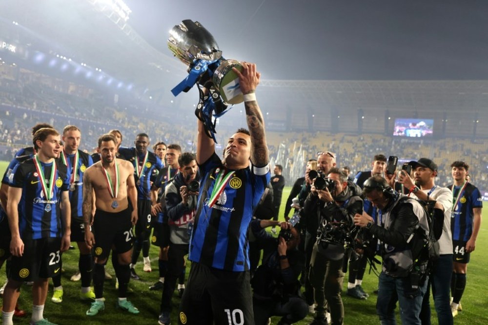 Inter return to the Serie A title race after winning the Italian Super Cup. AFP