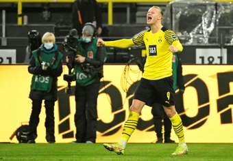 Erling Haaland is upset with Dortmund for urging him to make a decision. AFP