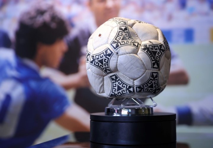 Maradona 'Hand of God' ball fetches £2 million at auction
