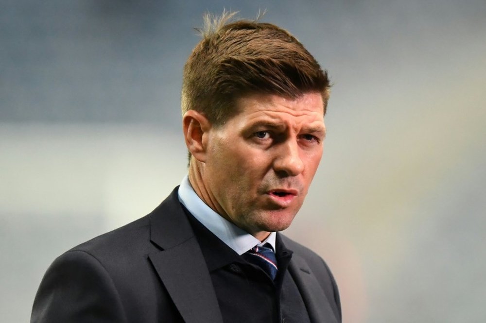Steven Gerrard has denied the Aston Villa job is a stepping stone to the Liverpool one. AFP