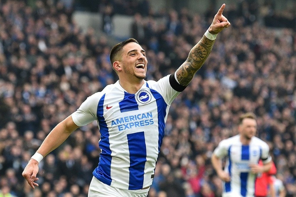 Anthony Knockaert scored the opening goal against Derby. AFP