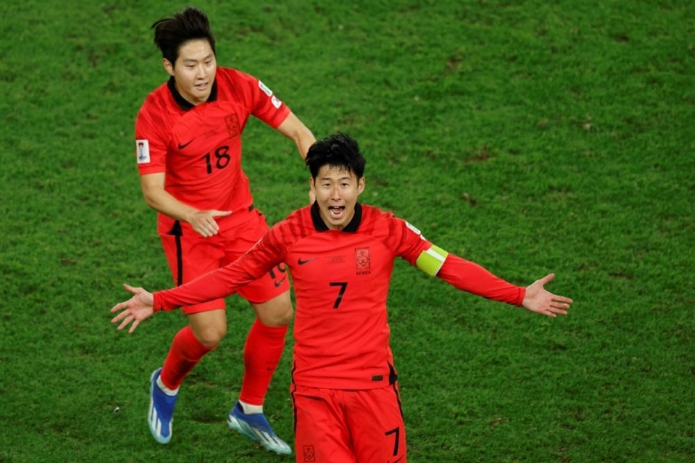 Son Heung-min scored a stunning free-kick in their Asian Cup quarter-final. AFP