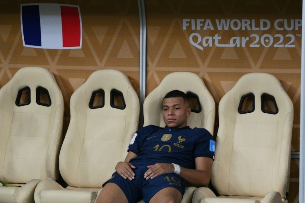 Mbappe scored a hat-trick in the final against Argentina. AFP