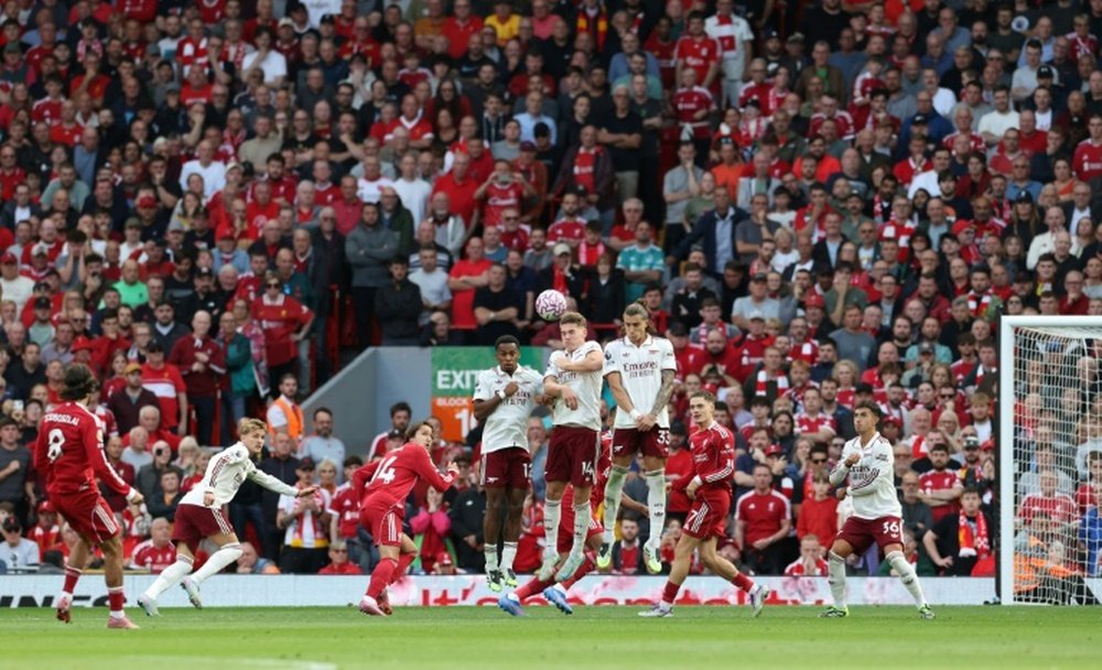 Szoboszlai explained how he scored his stunning winner to beat Arsenal 1-0. AFP