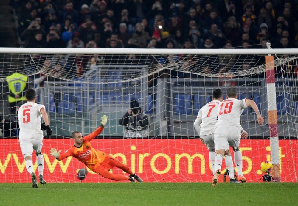 Cristiano (2R) scored from the spot in Juventus' win. AFP