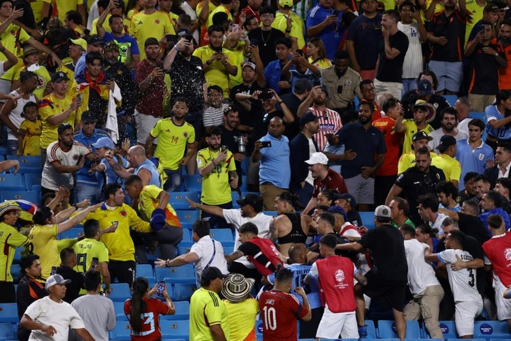 Nunez was involved in scuffles with Colombia fans after his team's 1-0 defeat. AFP