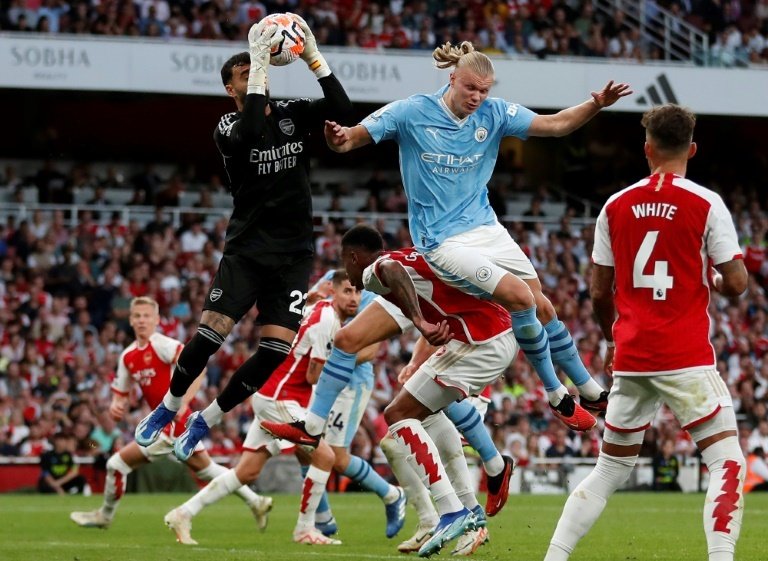 Arsenal travel to face Manchester City on Sunday. AFP