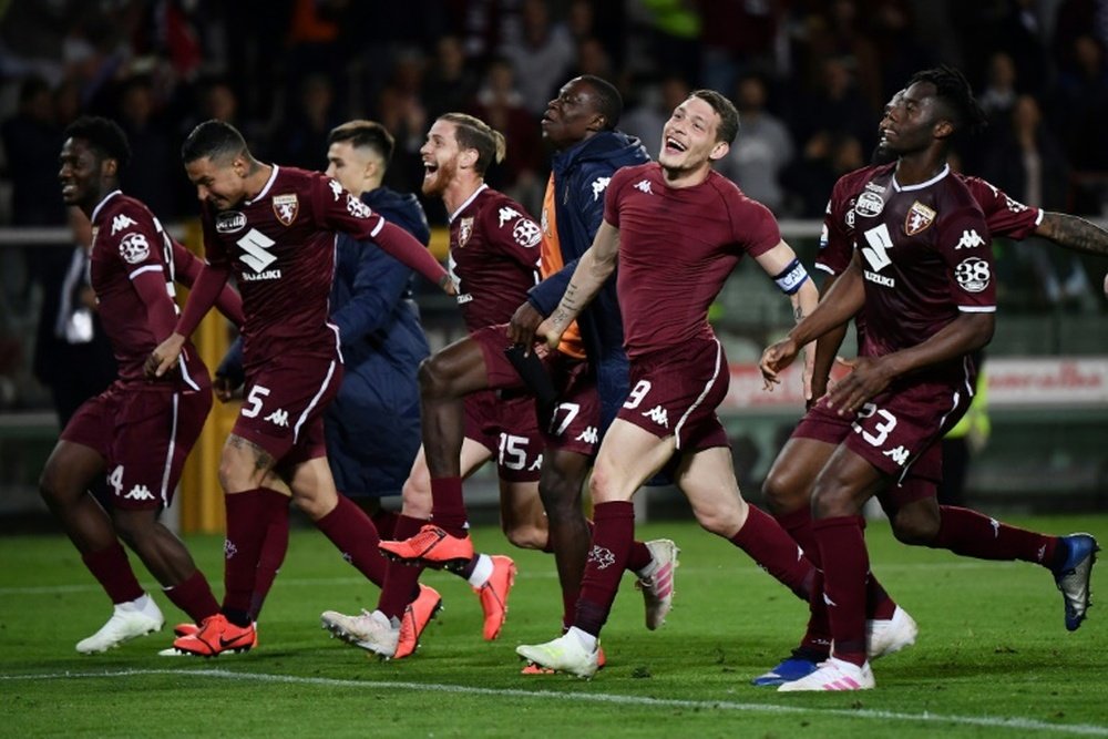 Torino secured a 2-0 win against AC Milan on Sunday. AFP