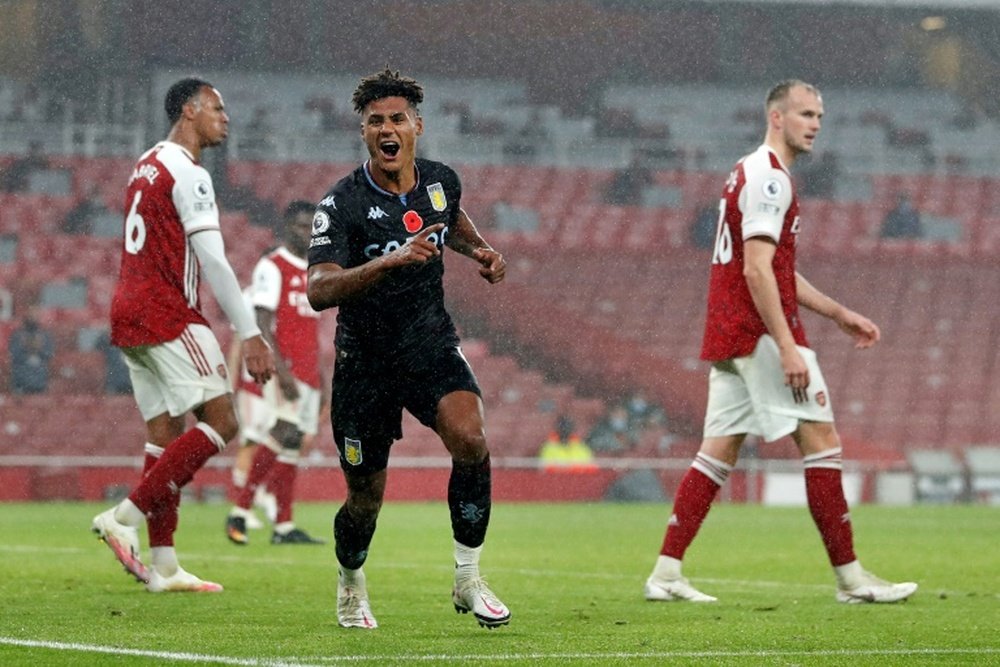 Ollie Watkins scored a double in Aston Villas 3-0 win over Arsenal. AFP