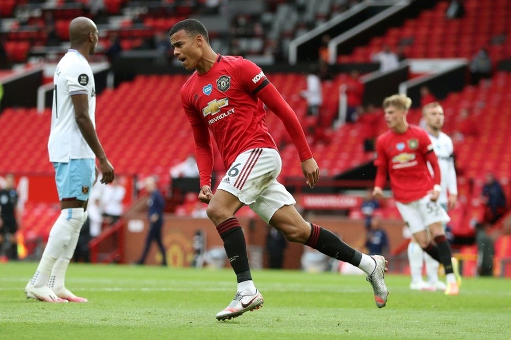 Mason Greenwood got Man Utd a crucial point v West Ham at Old Trafford. AFP