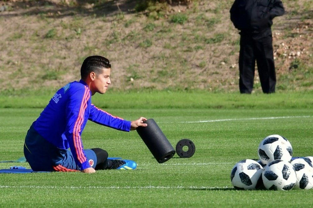 James is a doubt for Colombia's World Cup opener. AFP