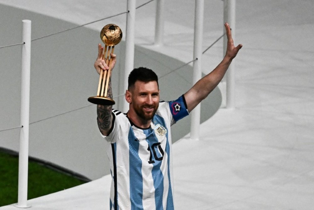 Kylian Mbappe came second to Messi for the award. AFP