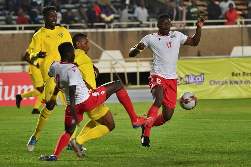 Belaili scores direct from corner as Algeria win in 'car park'. AFP