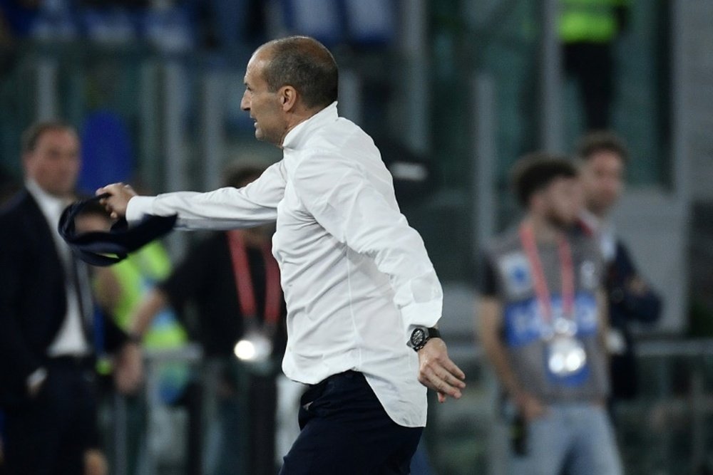 Allegri will be banned from the next two Italian Cup ties his side will play. AFP