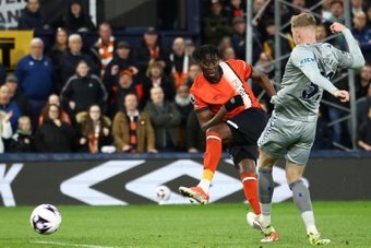 Adebayo scored the equaliser against Everton. AFP