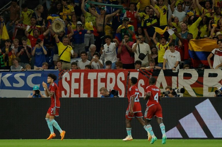 Colombia forward Luis Diaz scored his side's opener. AFP