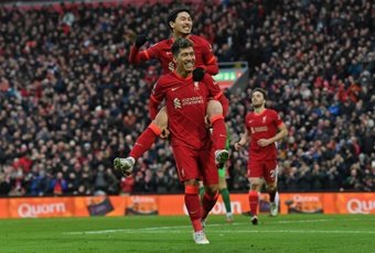Liverpool got an easy 3-0 victory over Brentford at Anfield. AFP