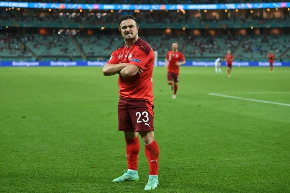 Xherdan Shaqiri scored his first international brace since November 2014. AFP