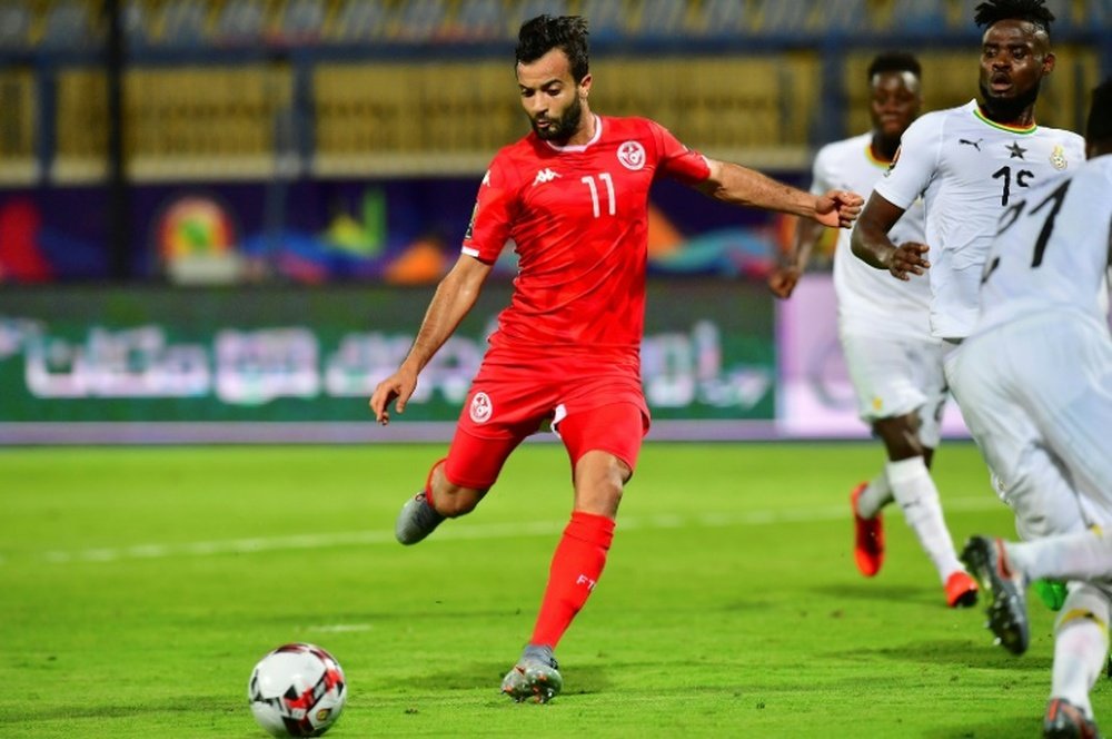 Khenissi scored Tunisia's goal in normal time and his team went through on penalties. AFP