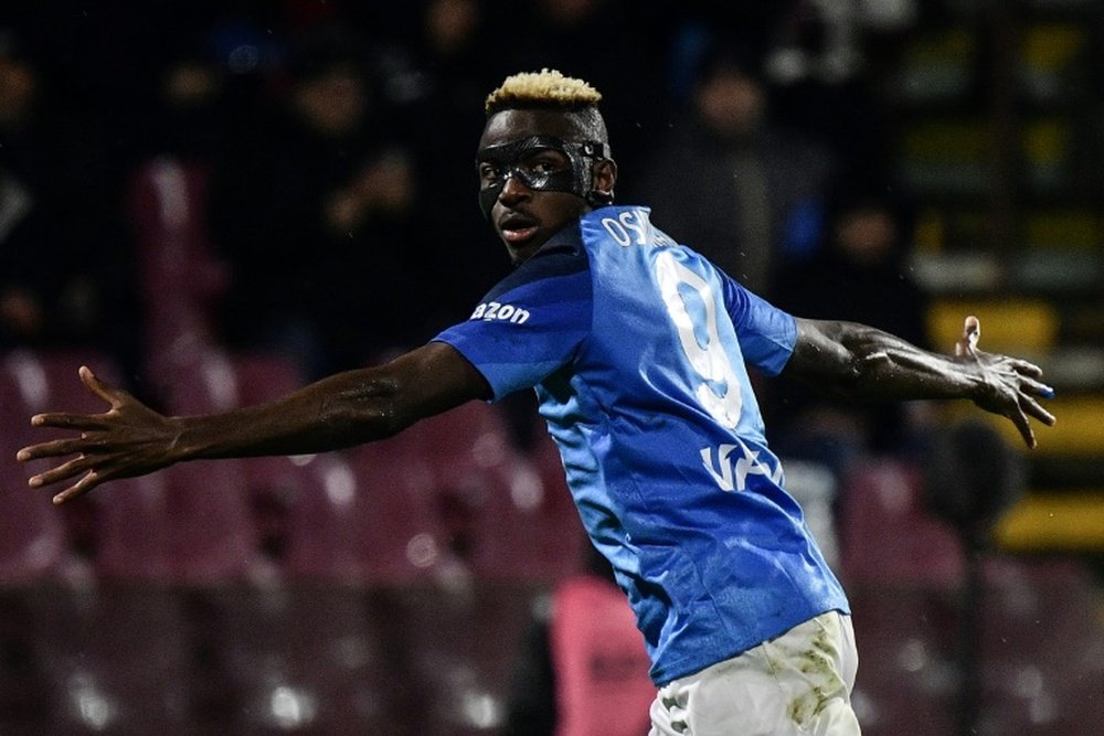 Osimhen has scored 13 times in Serie A this season. AFP