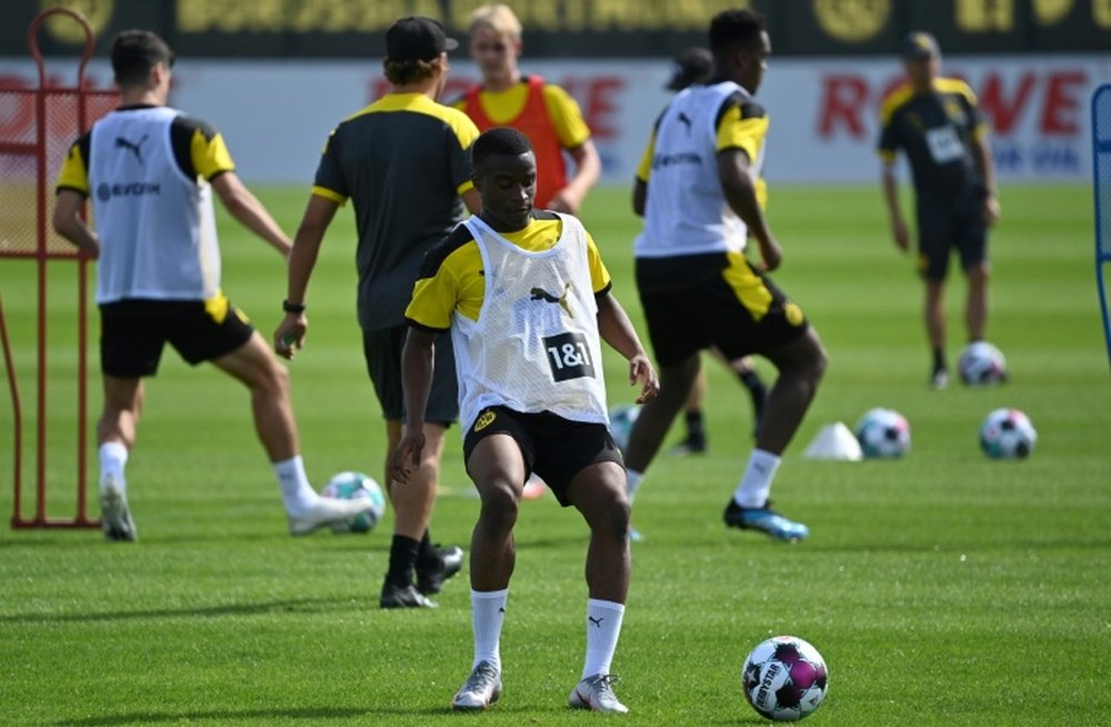 15-year-old Youssoufa Moukoko is one of the most exciting talents in European football. AFP