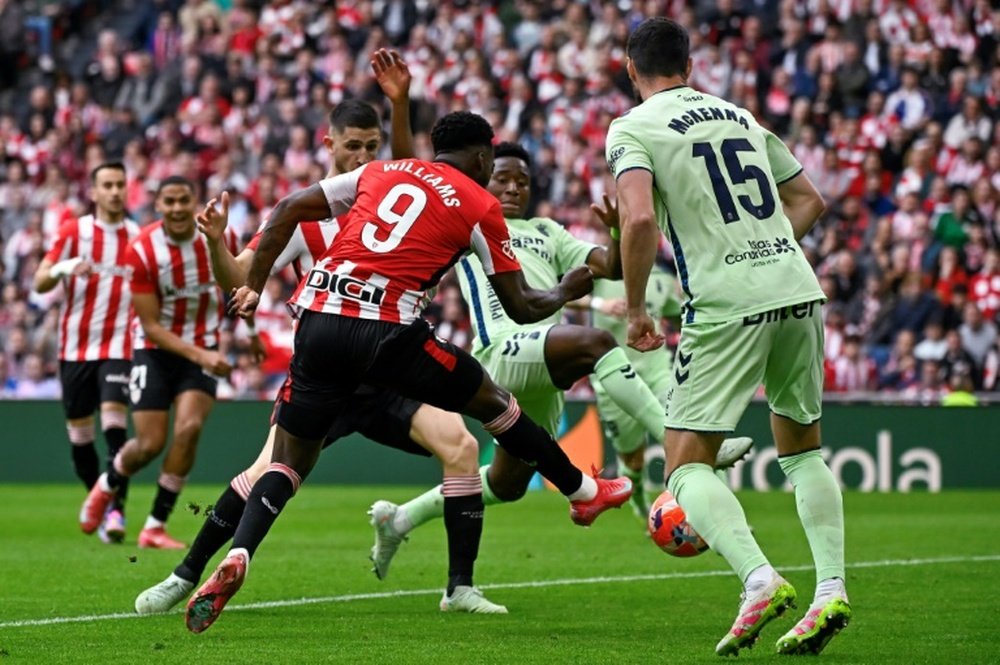 Inaki Williams earned Bilbao three points with a crafty goal. AFP
