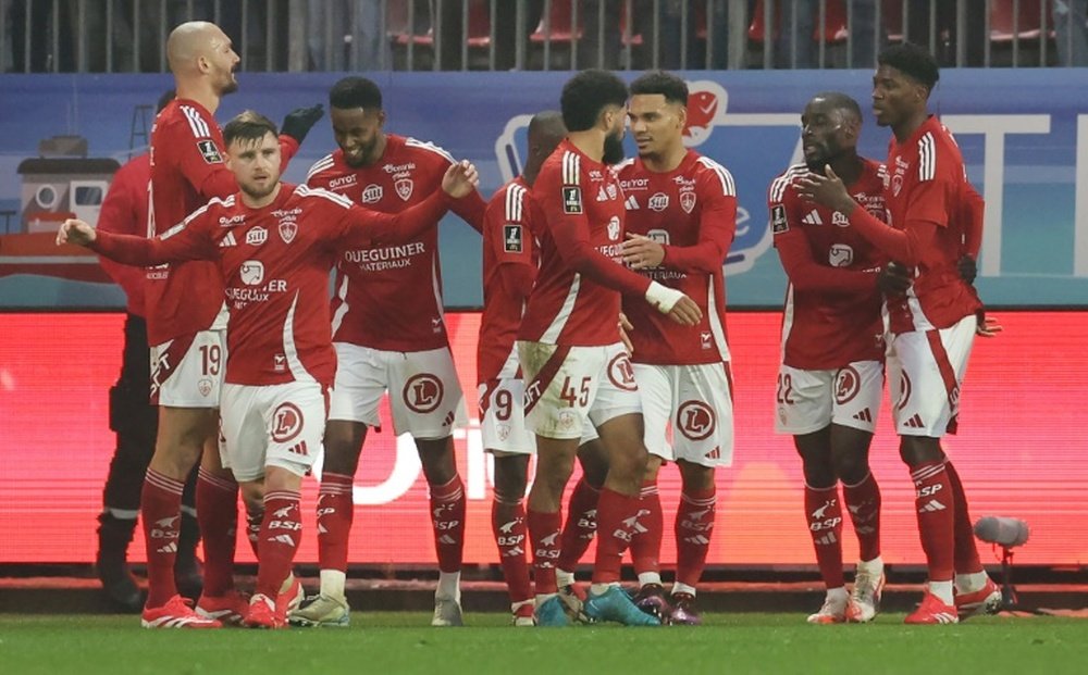 Ludovic Ajorque scored what proved to be the winner for Brest. AFP