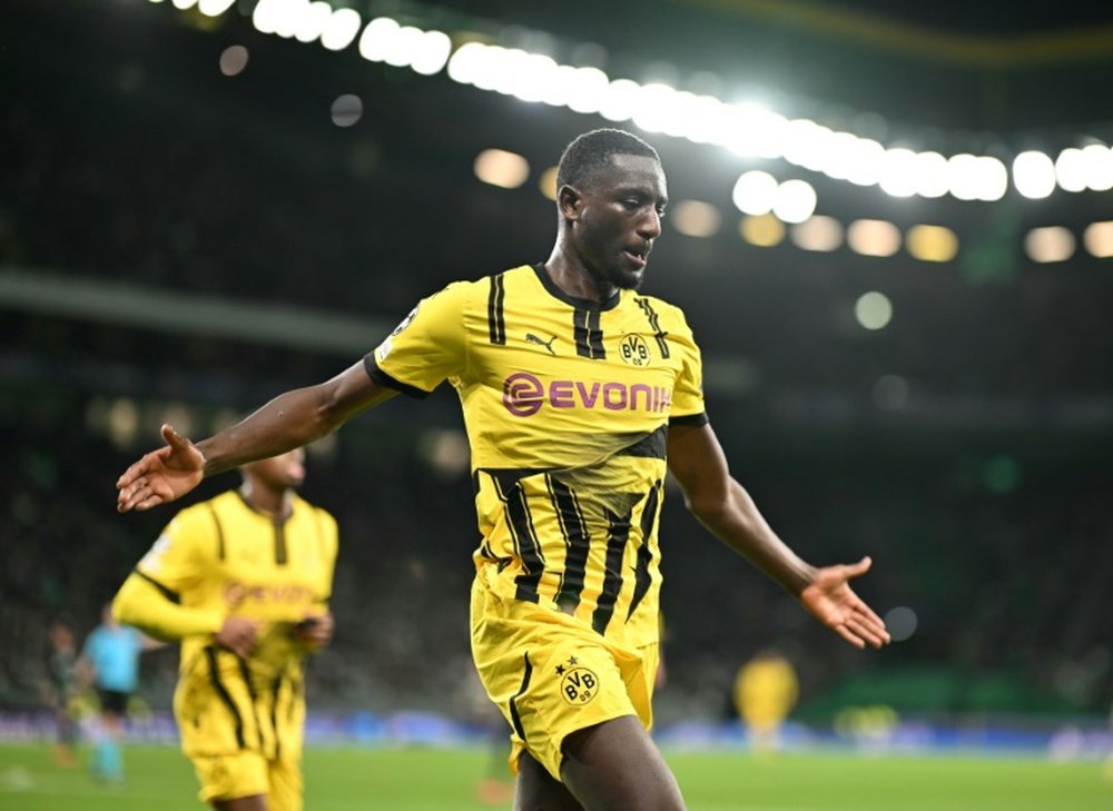 Sehrou Guirassy scored his team's first goal at Sporting Lisbon. AFP