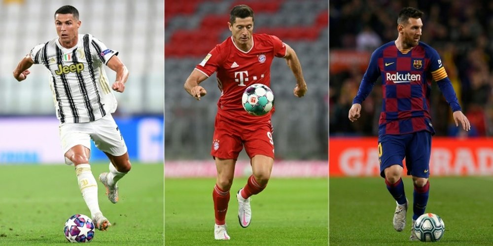 Lewandowski hopes to break Messi, Ronaldo monopoly as world's 'Best'. AFP