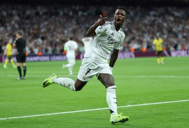 Vinicius Junior scored Madrid's second goal against Borussia Dortmund on Sunday. AFP