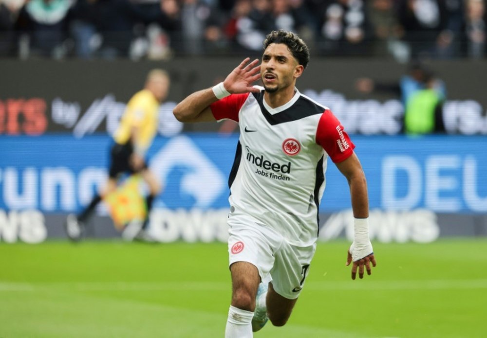 Marmoush is the Bundesliga's top scorer this season with eight goals. AFP