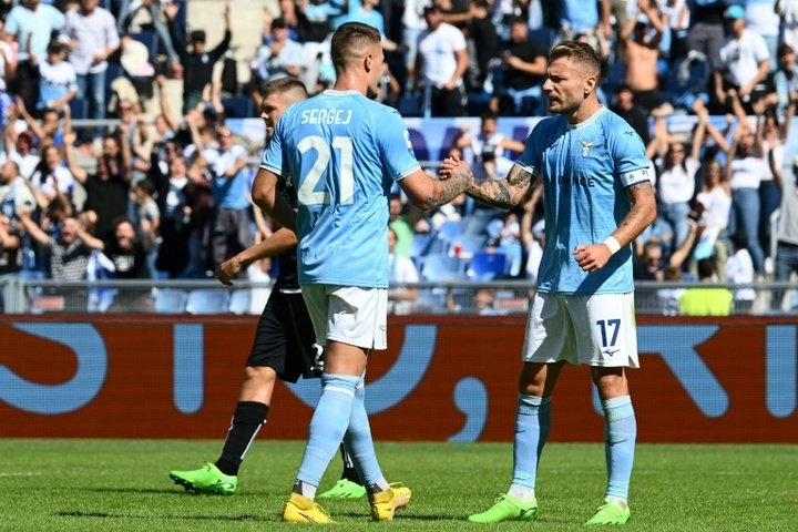 Lazio are three points behind league leaders Napoli. AFP