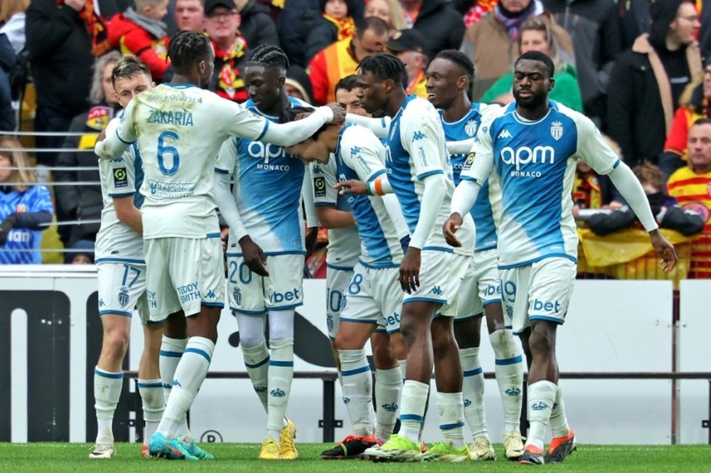 Win over Lens put Monaco on 41 points, two adrift of second-placed Brest. AFP