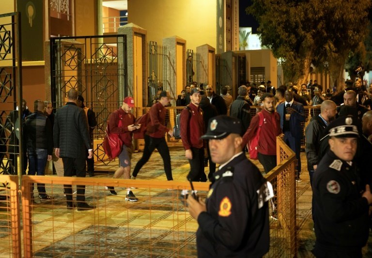 The USM Alger squad left the stadium just before the scheduled. AFP