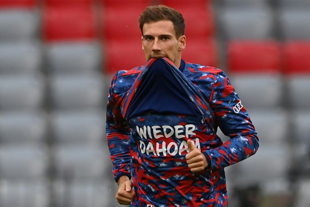 Leon Goretzka signs a new contract with Bayern Munich. AFP