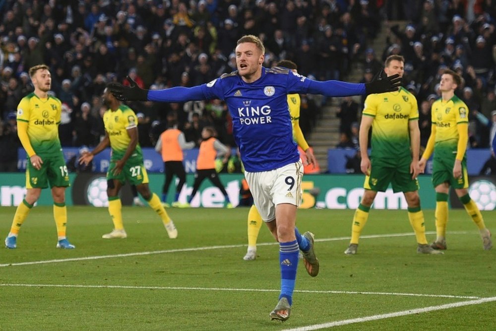 Leicester's winning run ends against Norwich. AFP
